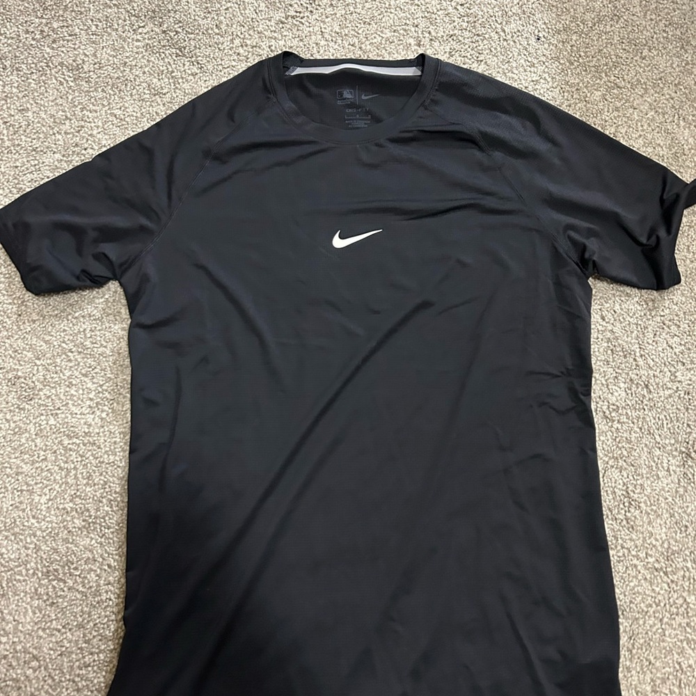 Two Nike Baseball MLB Authentic Men's Black Dri-Fit T-Shirt